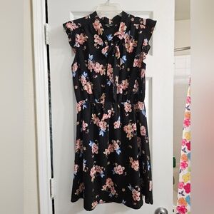 Black floral dress